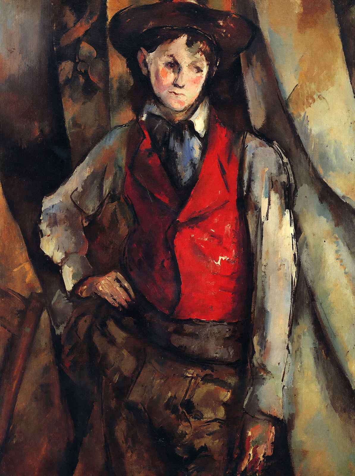 Boy in a Red Vest 1888 Painting by Paul Cezanne Fine Art Print (6 Sizes)