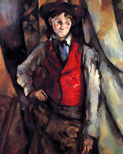 Boy in a Red Vest () Painting by Paul Cezanne 8x10" Art Print - Premium Quality