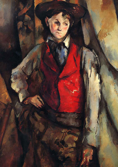Boy in a Red Vest 1888 Painting by Paul Cezanne Fine Art Print (6 Sizes)