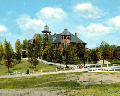 Brandon Hotel in Basic City in 1908 vintage print