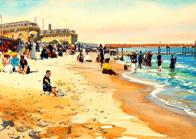 The Breakers Palm Beach FL in 1907 Painting Print (7 Sizes) - Retouched