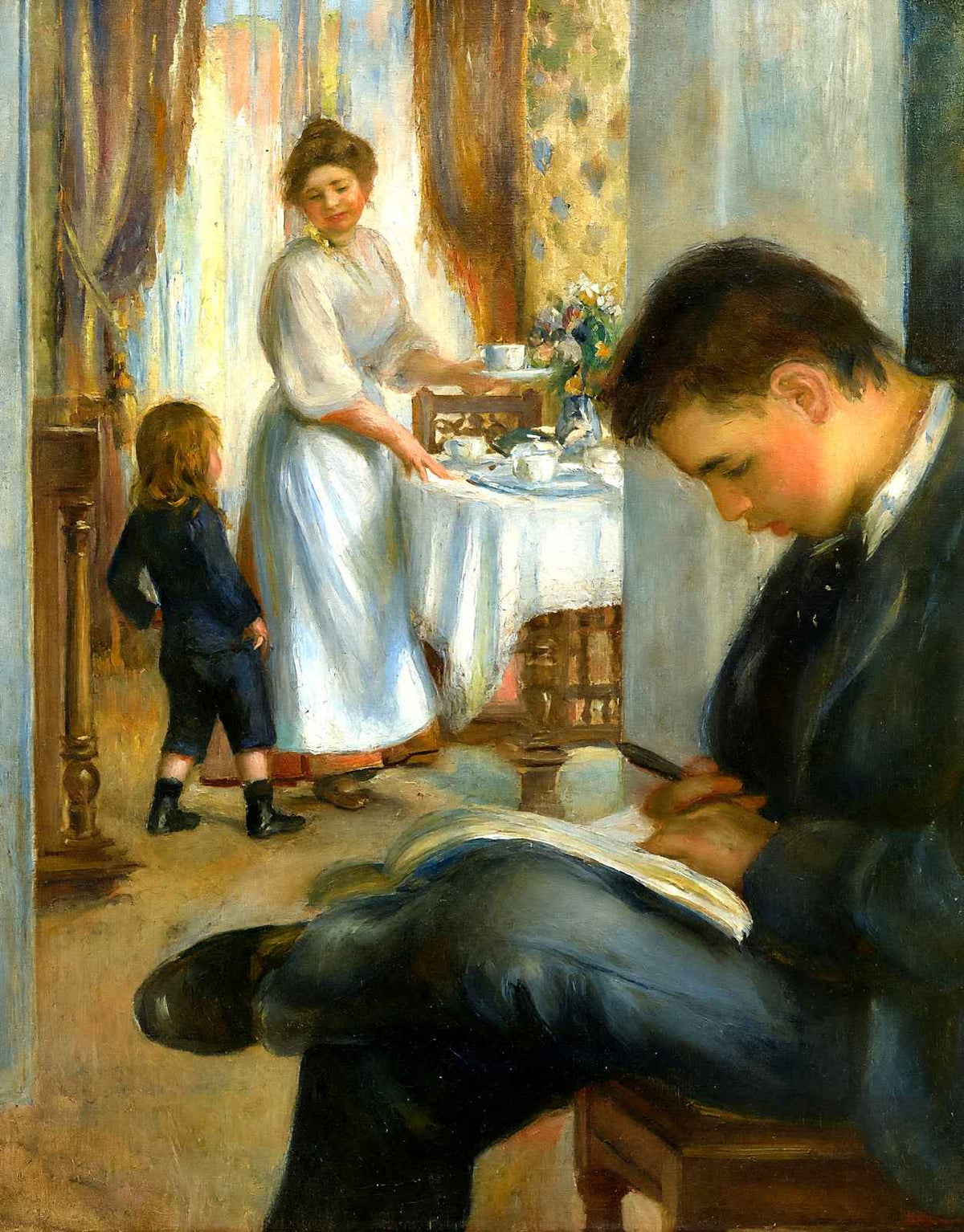 Breakfast at Berneval 1898 by Pierre-Auguste Renoir Fine Art Print (6 Sizes)