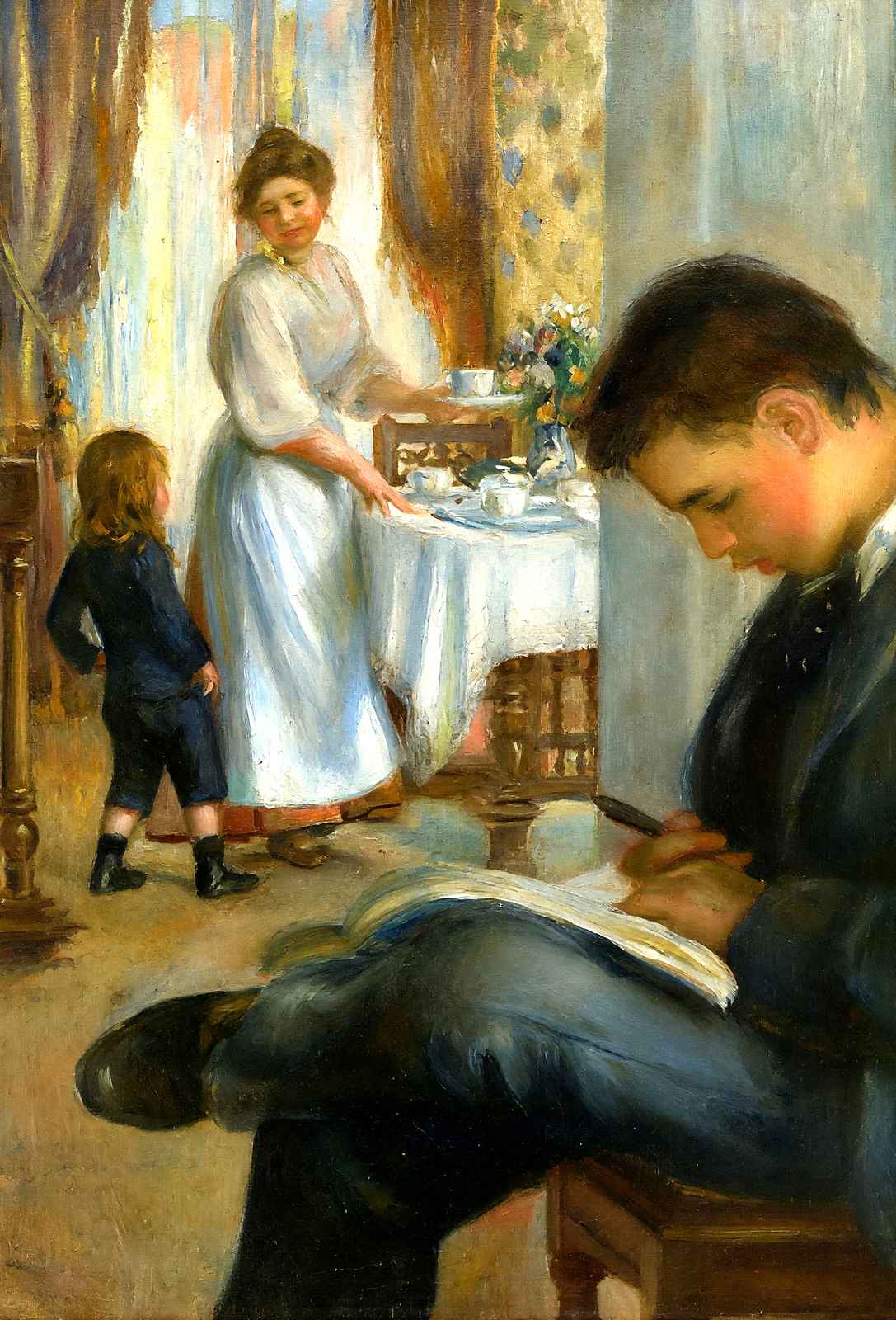 Breakfast at Berneval 1898 by Pierre-Auguste Renoir Fine Art Print (6 Sizes)