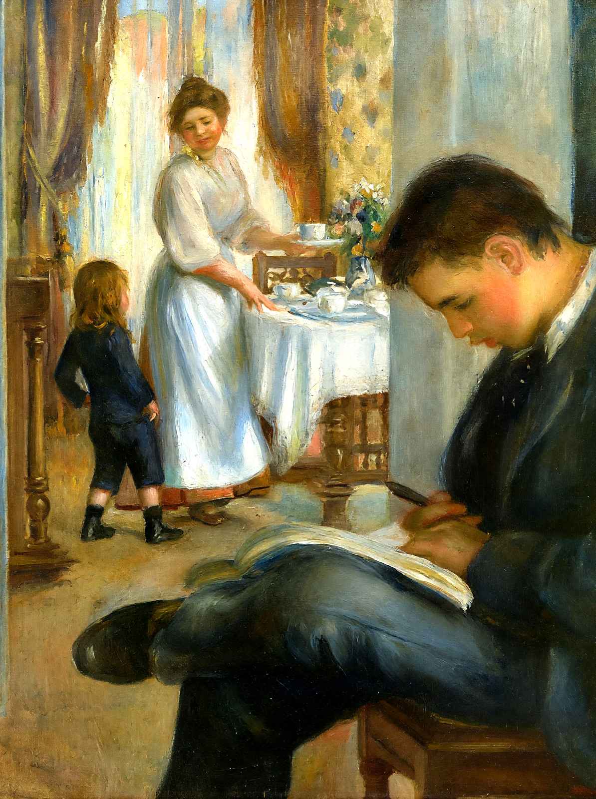 Breakfast at Berneval 1898 by Pierre-Auguste Renoir Fine Art Print (6 Sizes)