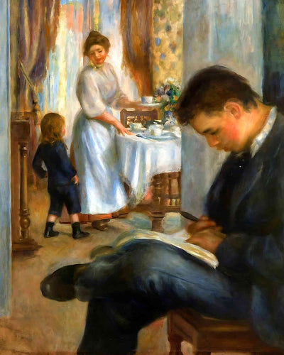 Breakfast at Berneval Painting by Pierre-Auguste Renoir 8x10" Art Print