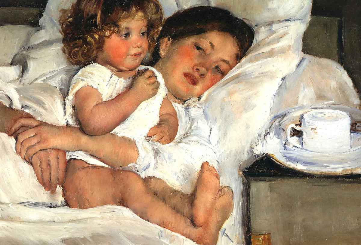 Breakfast in Bed Art Print 1897 Painting by Mary Cassatt (6 Sizes)