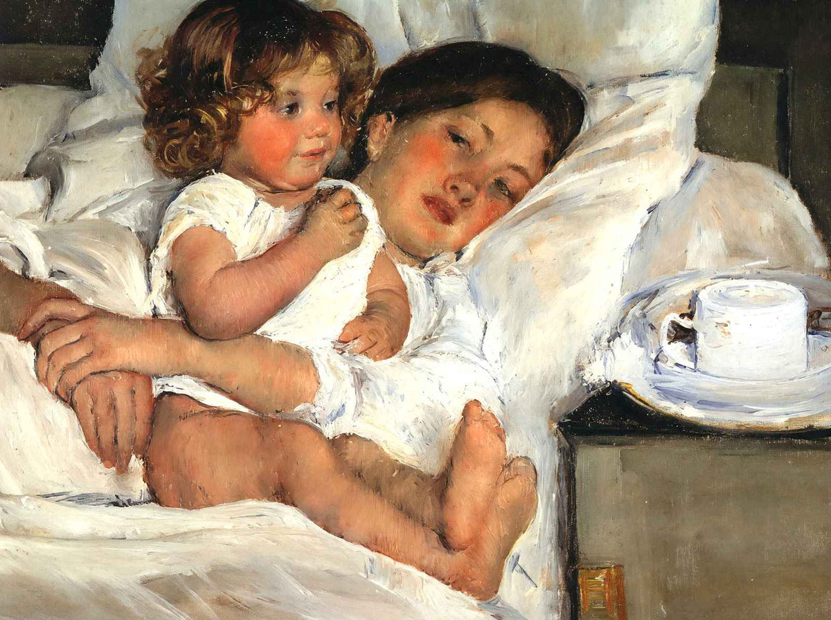 Breakfast in Bed Art Print 1897 Painting by Mary Cassatt (6 Sizes)
