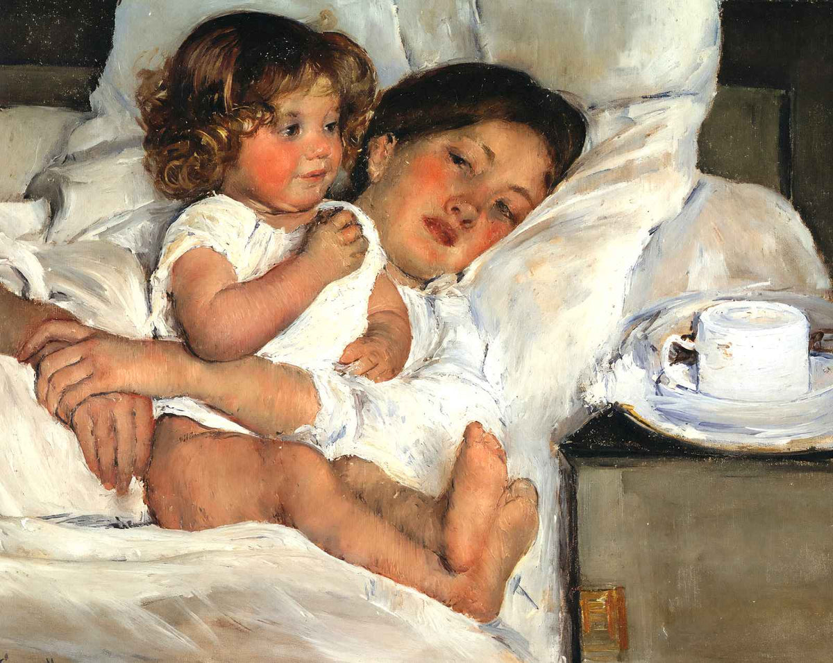 Breakfast in Bed painting by Mary Cassatt (1897)