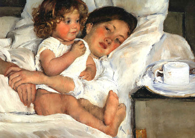 Breakfast in Bed Art Print 1897 Painting by Mary Cassatt (6 Sizes)