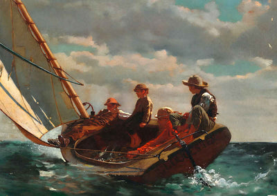 Breezing Up (A Fair Wind) by Homer print - Boat with Boys Art Print (6 Sizes)