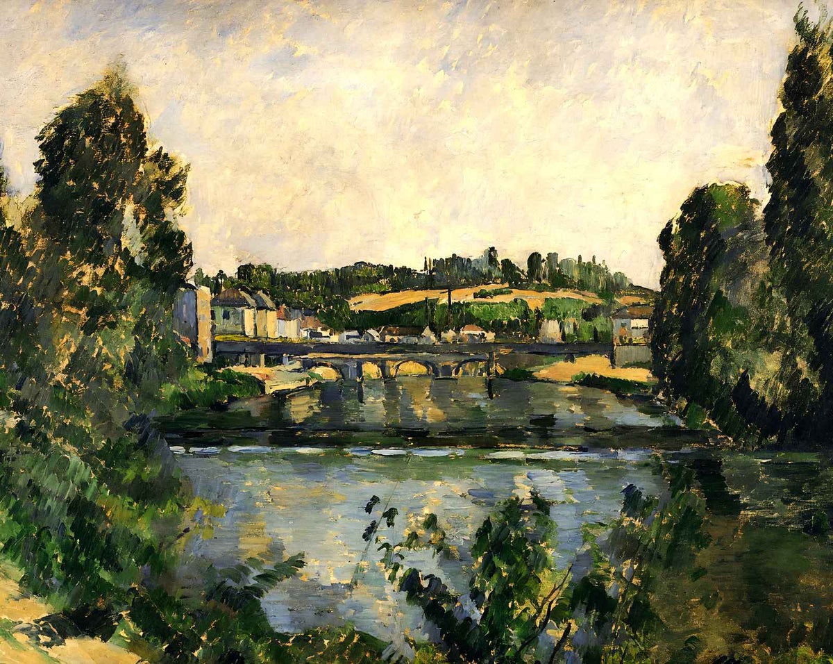 Bridge and Waterfall at Pontoise art print by Paul Cezanne (1881)