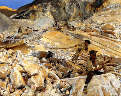 Bringing Down Marble from the Quarries in Carrara art print by John Singer Sargent (1911)