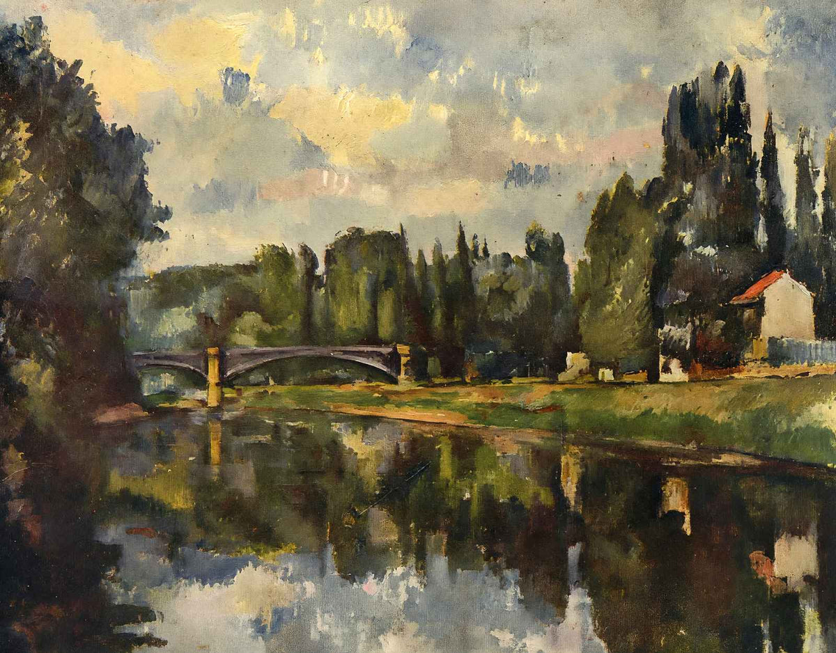 Bridge Over the Marne Fine Art Print 1888 Painting by Paul Cezanne (6 Sizes)