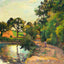 Bridge at Montfoucault 1874 by Camille Pissarro Fine Art Print (6 Sizes)