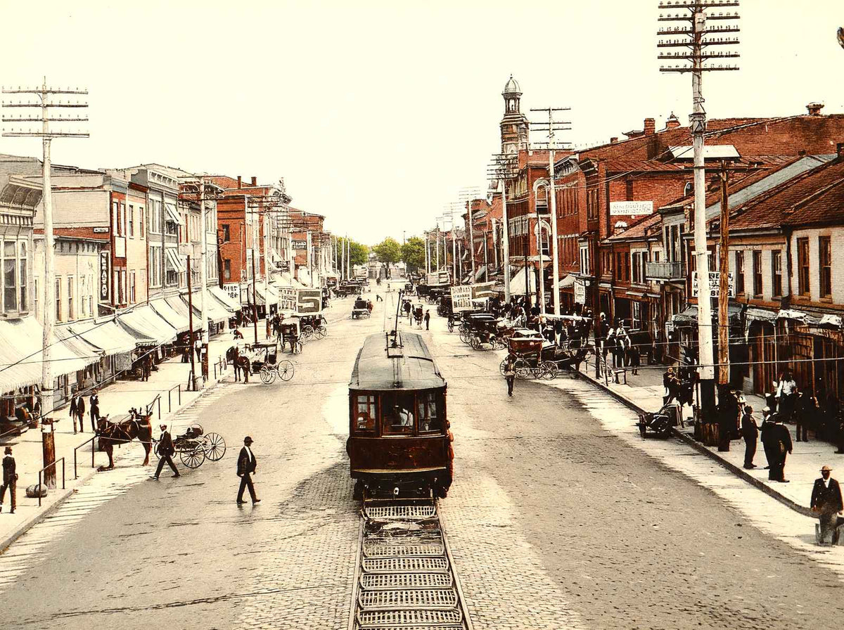 Broadway Looking South Greenville Ohio in 1906 Vintage Print (7 Sizes)