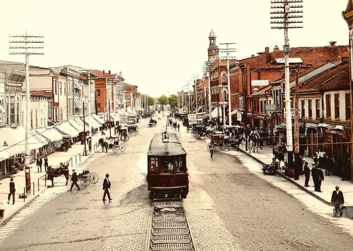 Broadway Looking South Greenville Ohio in 1906 Vintage Print (7 Sizes)