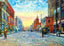 Main Street, Brockton, Massachusetts in 1907 Painting Print (7 Sizes)