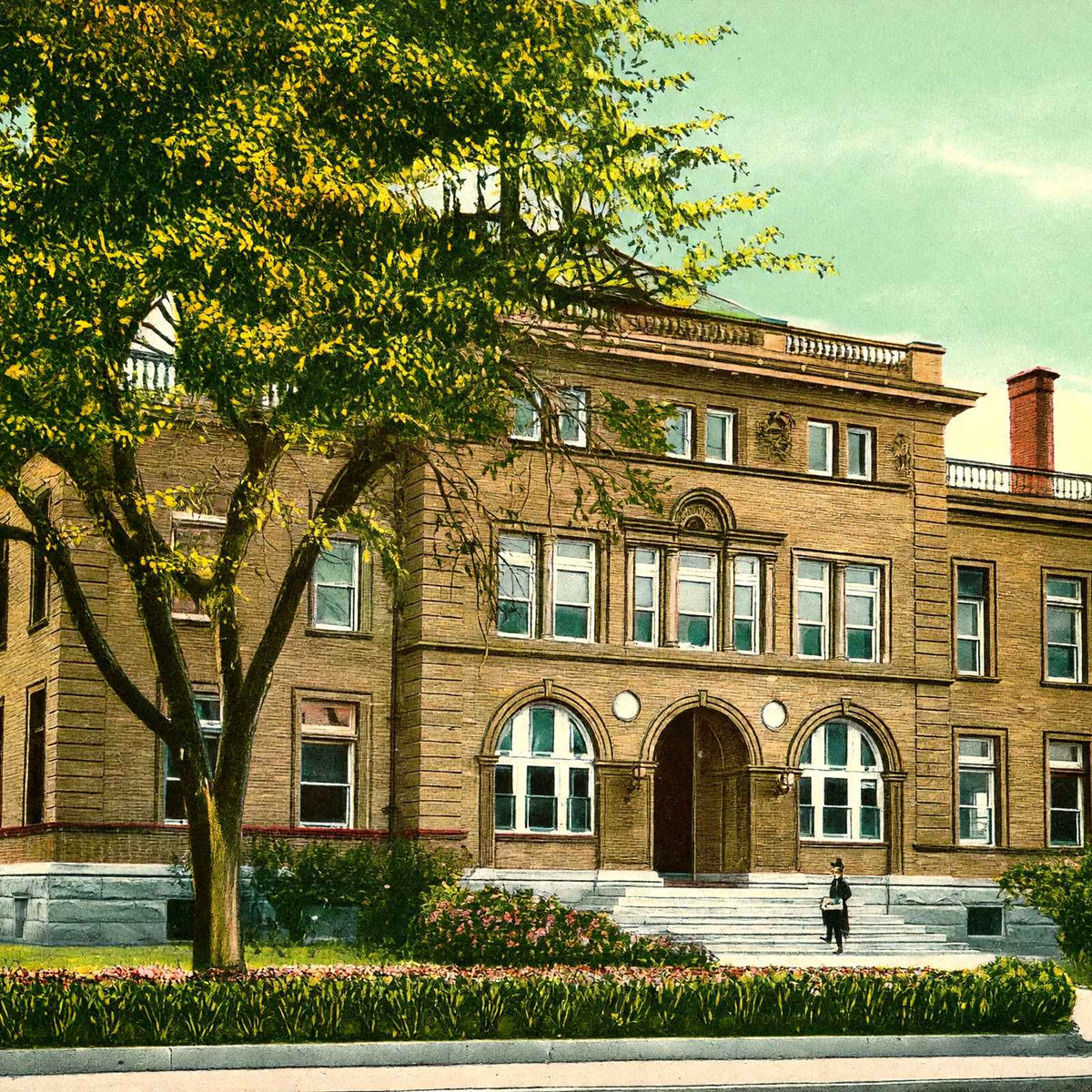 Court House, Brockton, Massachusetts in 1907 Vintage Print (7 Sizes)