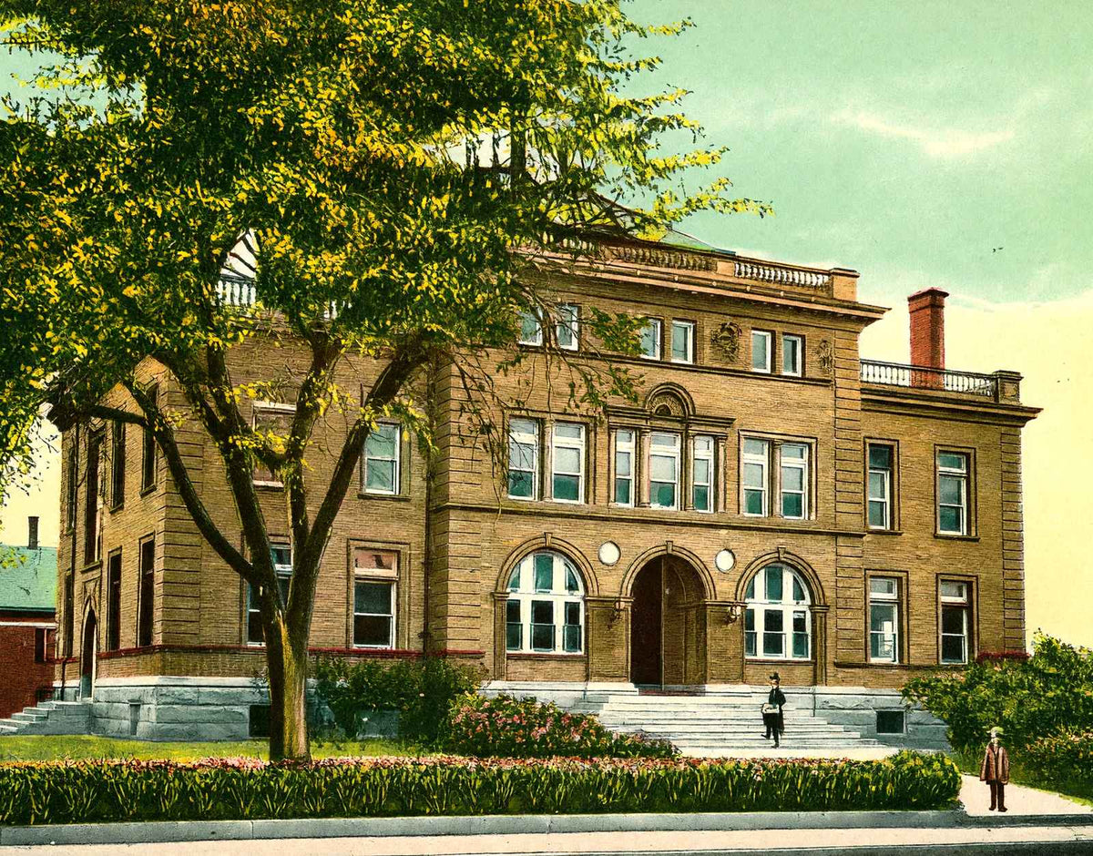 Court House, Brockton, Massachusetts in 1907 Vintage Print (7 Sizes)