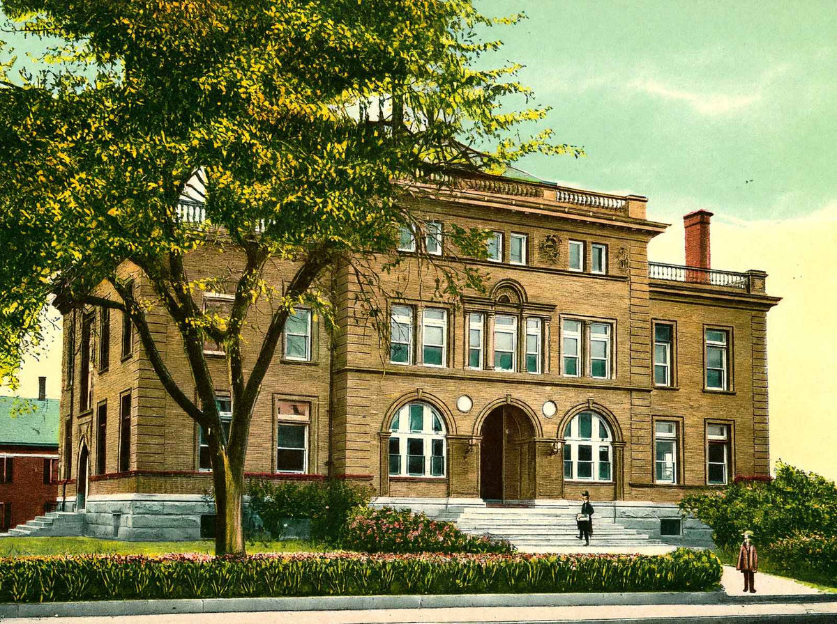 Court House, Brockton, Massachusetts in 1907 Vintage Print (7 Sizes)