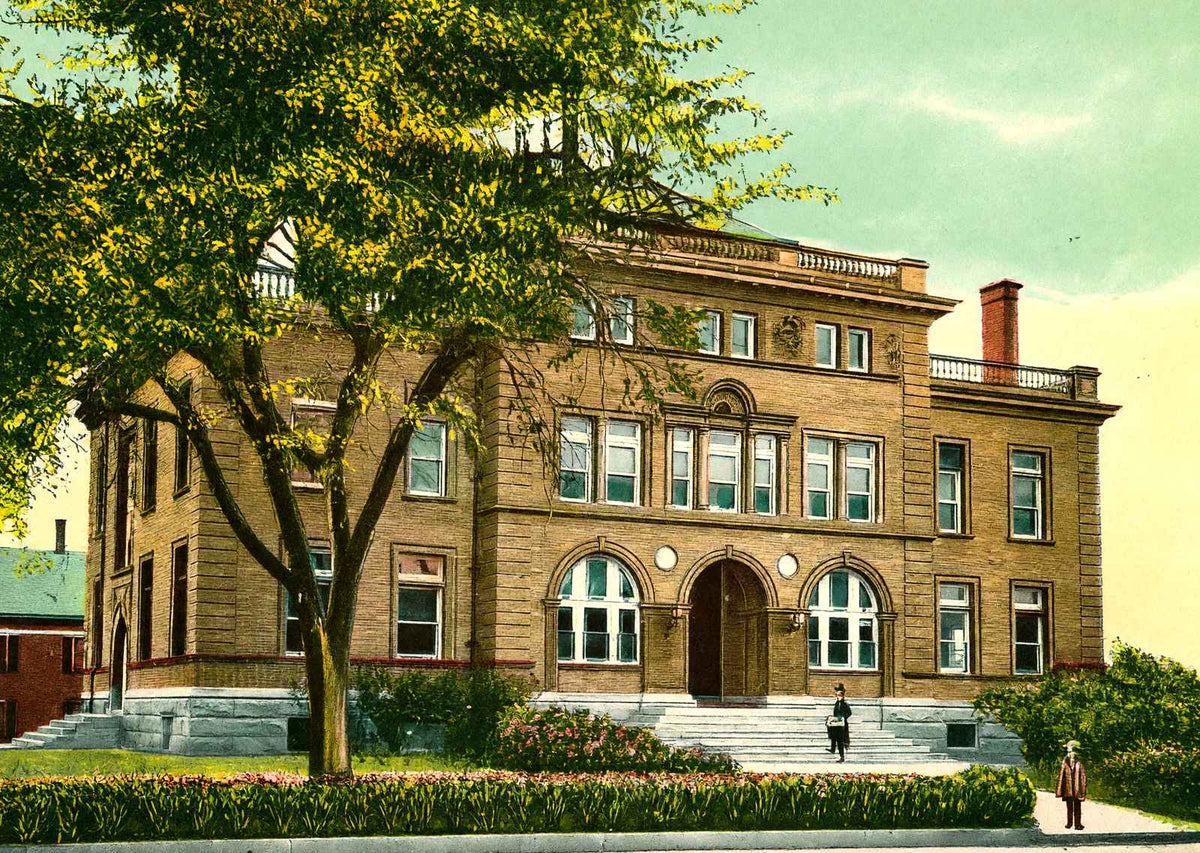 Court House, Brockton, Massachusetts in 1907 Vintage Print (7 Sizes)