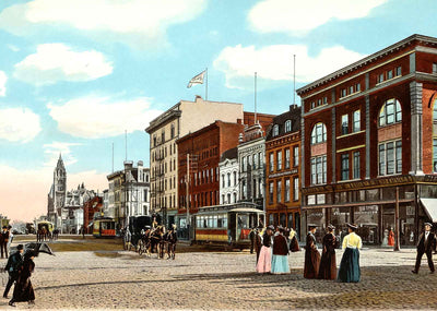 Broad Street Richmond VA in 1905 Vintage Print (7 Sizes) - Retouched
