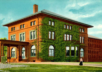 Bronson's Public Library Waterbury CT in 1907 Vintage Print (7 Sizes)
