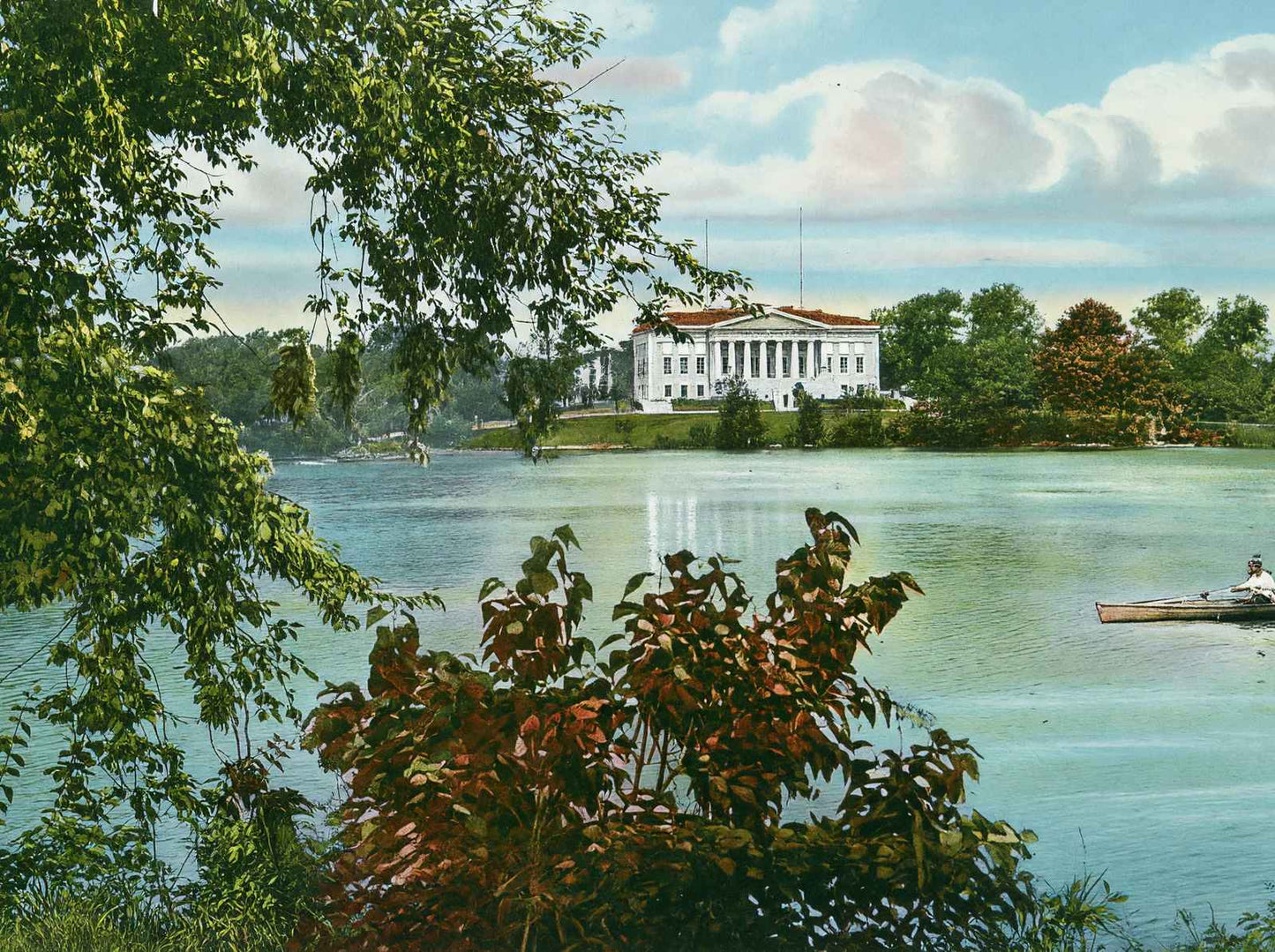 Historical Society Building Delaware Park Buffalo in 1905 Vintage Print