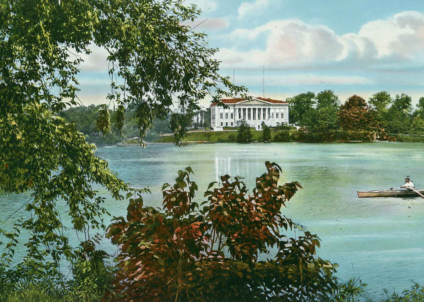 Historical Society Building Delaware Park Buffalo in 1905 Vintage Print