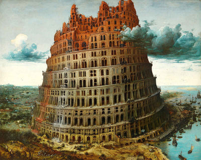 Building of the Tower of Babel painting by Brueghel the Elder
