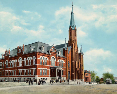 Corner Eighth and Division Streets vintage print