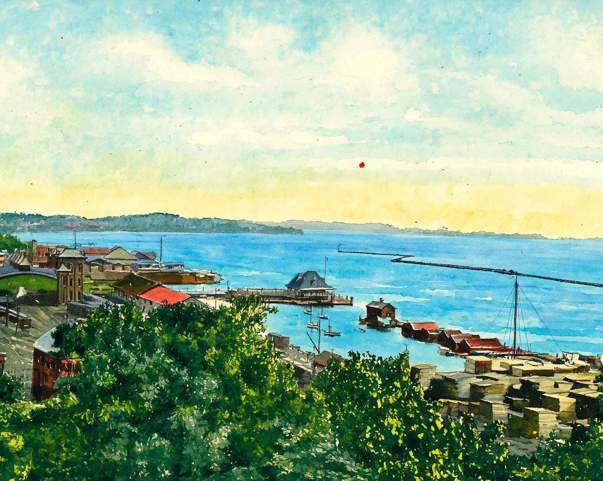 Harbor from Battery Park art print