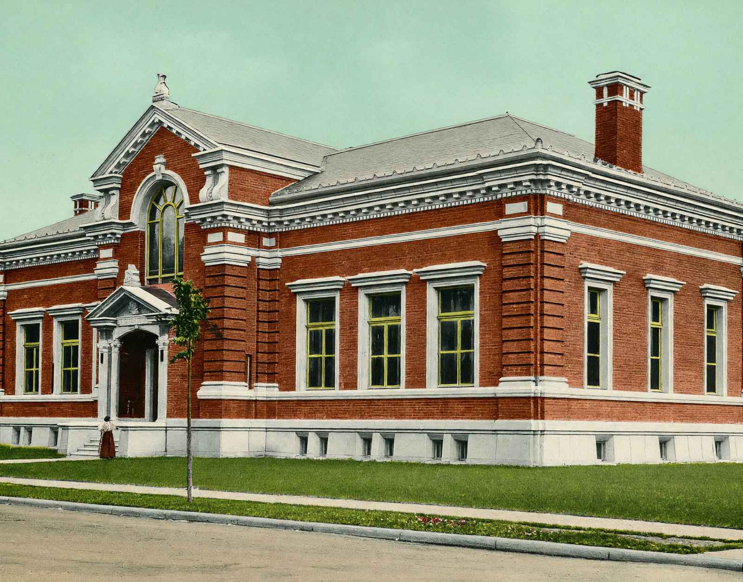 Carnegie Library Burlington in 1907 Vintage Print (7 Sizes)