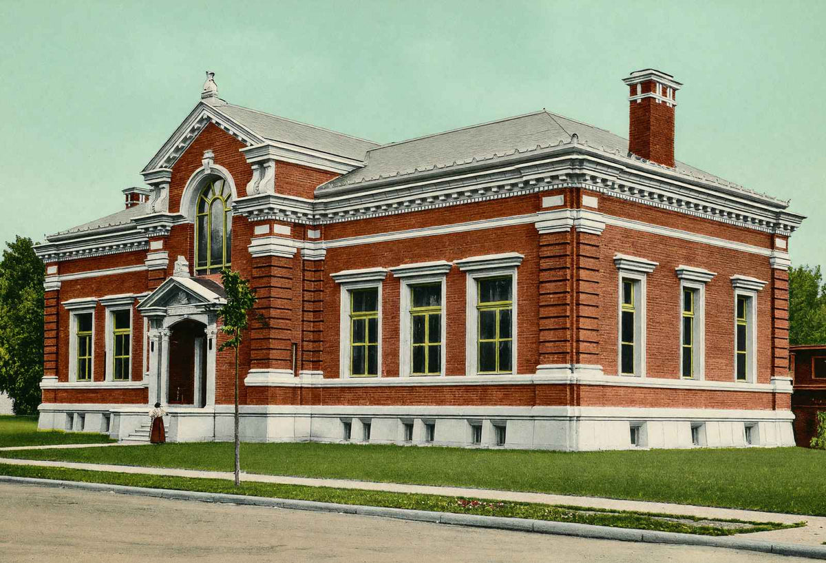 Carnegie Library Burlington in 1907 Vintage Print (7 Sizes)