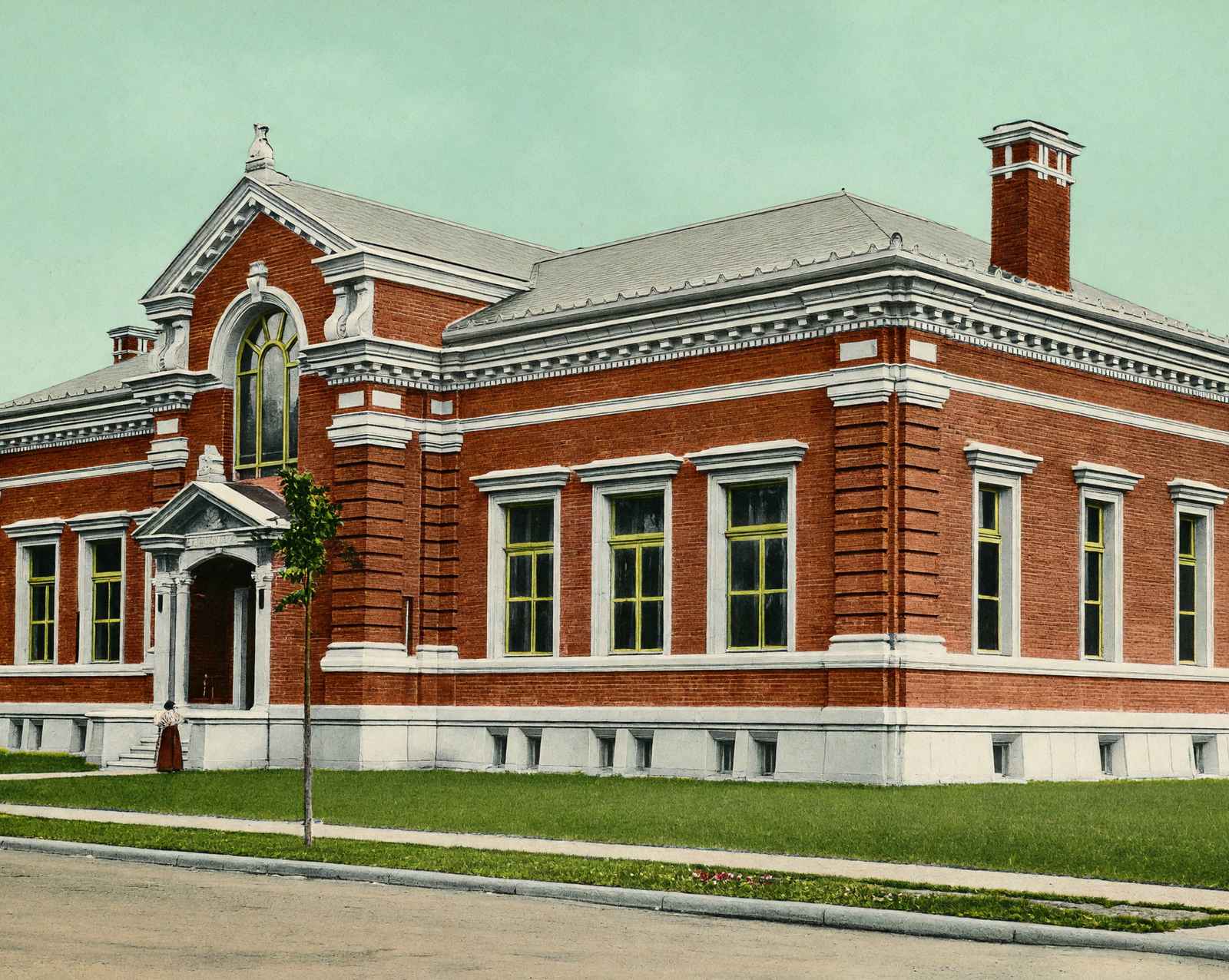 Carnegie Library in 1907 vintage print