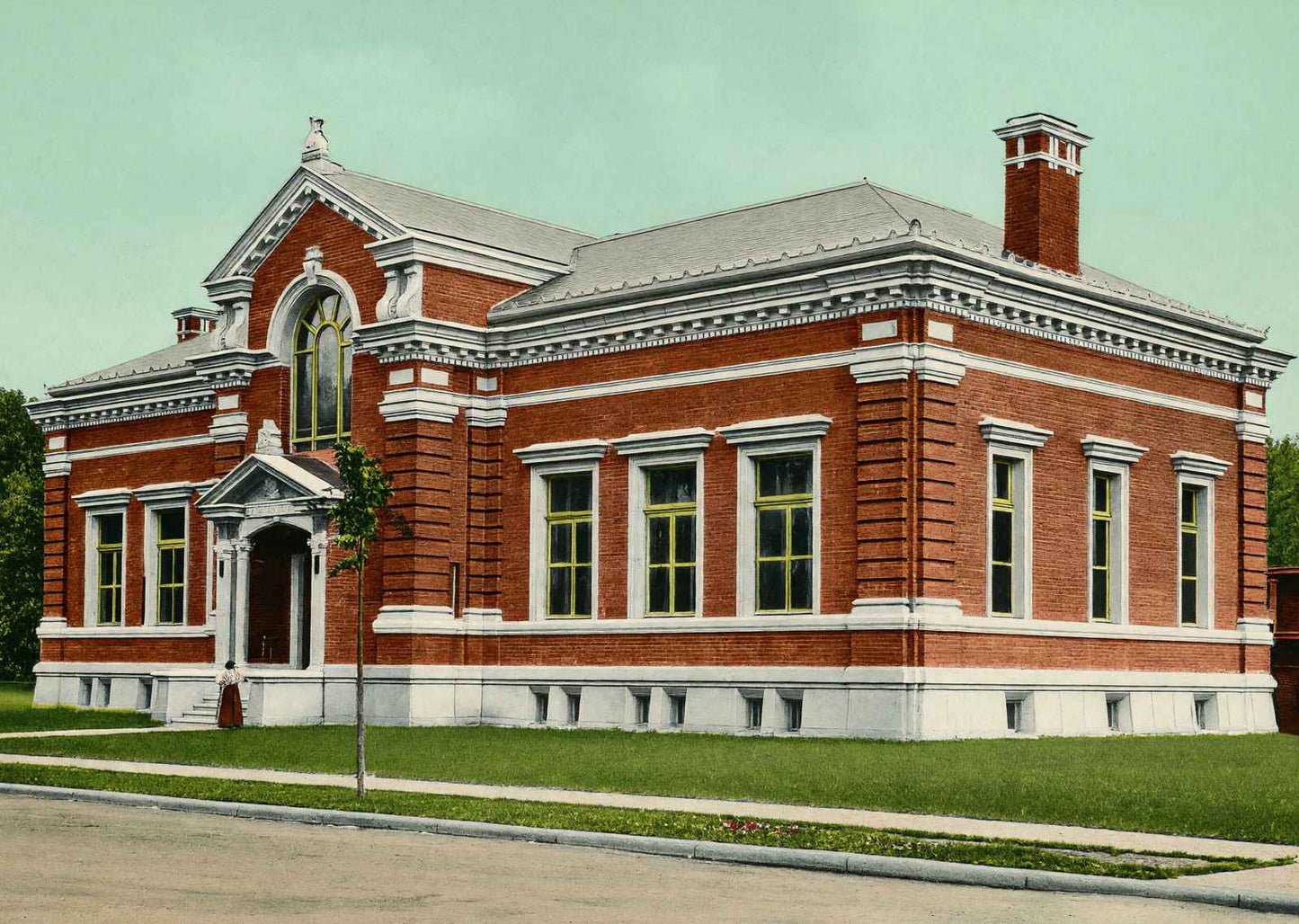 Carnegie Library Burlington in 1907 Vintage Print (7 Sizes)