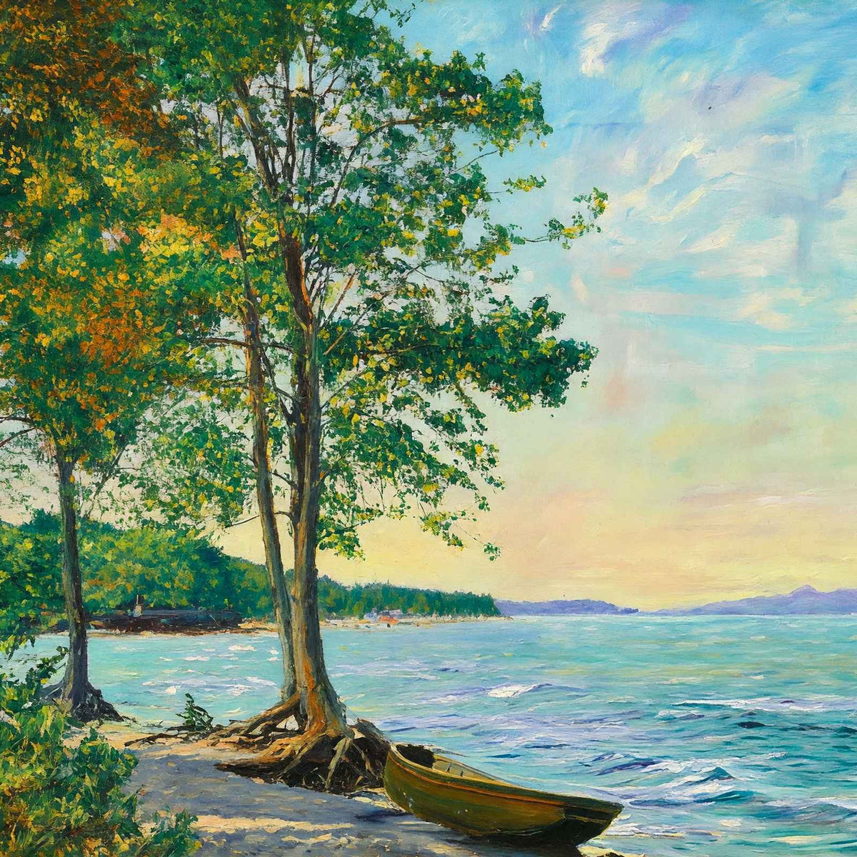 Burlington Bay South VT in 1907 Art Print (7 Sizes) - Premium Print