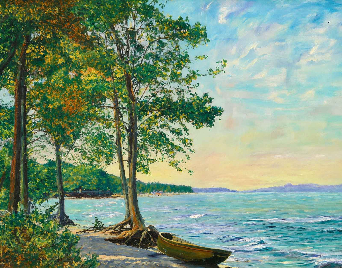 Burlington Bay South VT in 1907 Art Print (7 Sizes) - Premium Print