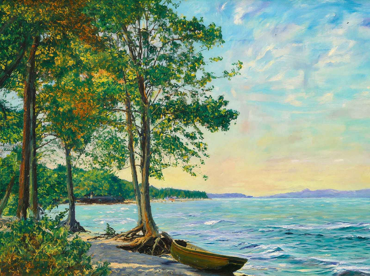 Burlington Bay South VT in 1907 Art Print (7 Sizes) - Premium Print