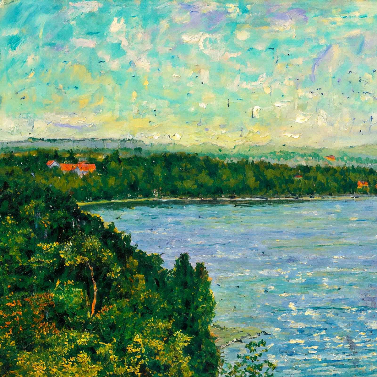Queen City Park from Red Rocks Burlington VT in 1907 Art Print (7 Sizes)