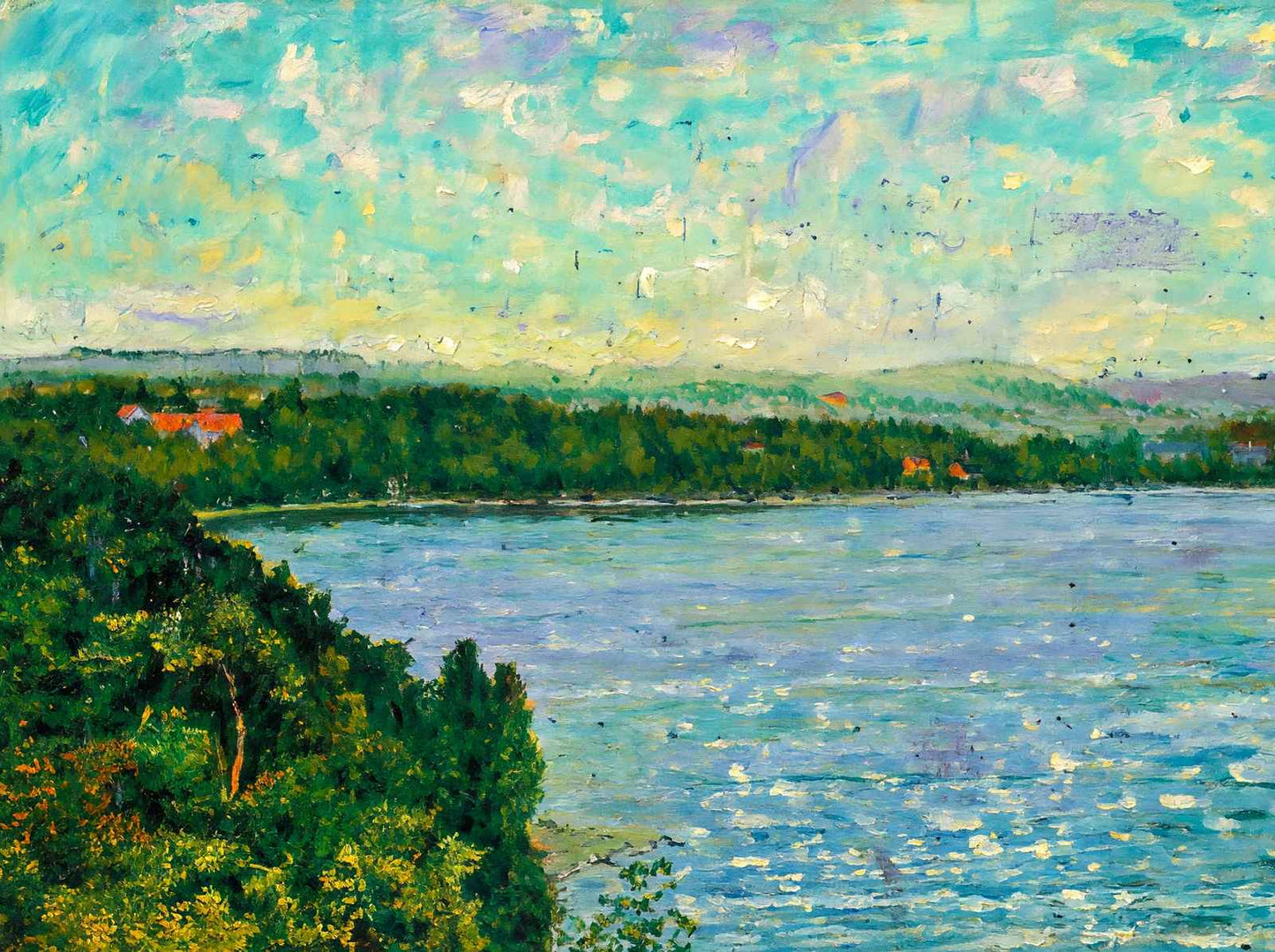 Queen City Park from Red Rocks Burlington VT in 1907 Art Print (7 Sizes)