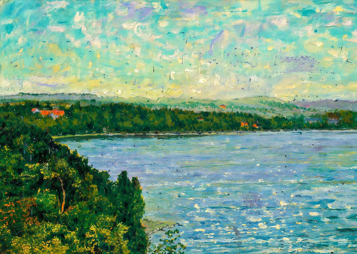 Queen City Park from Red Rocks Burlington VT in 1907 Art Print (7 Sizes)