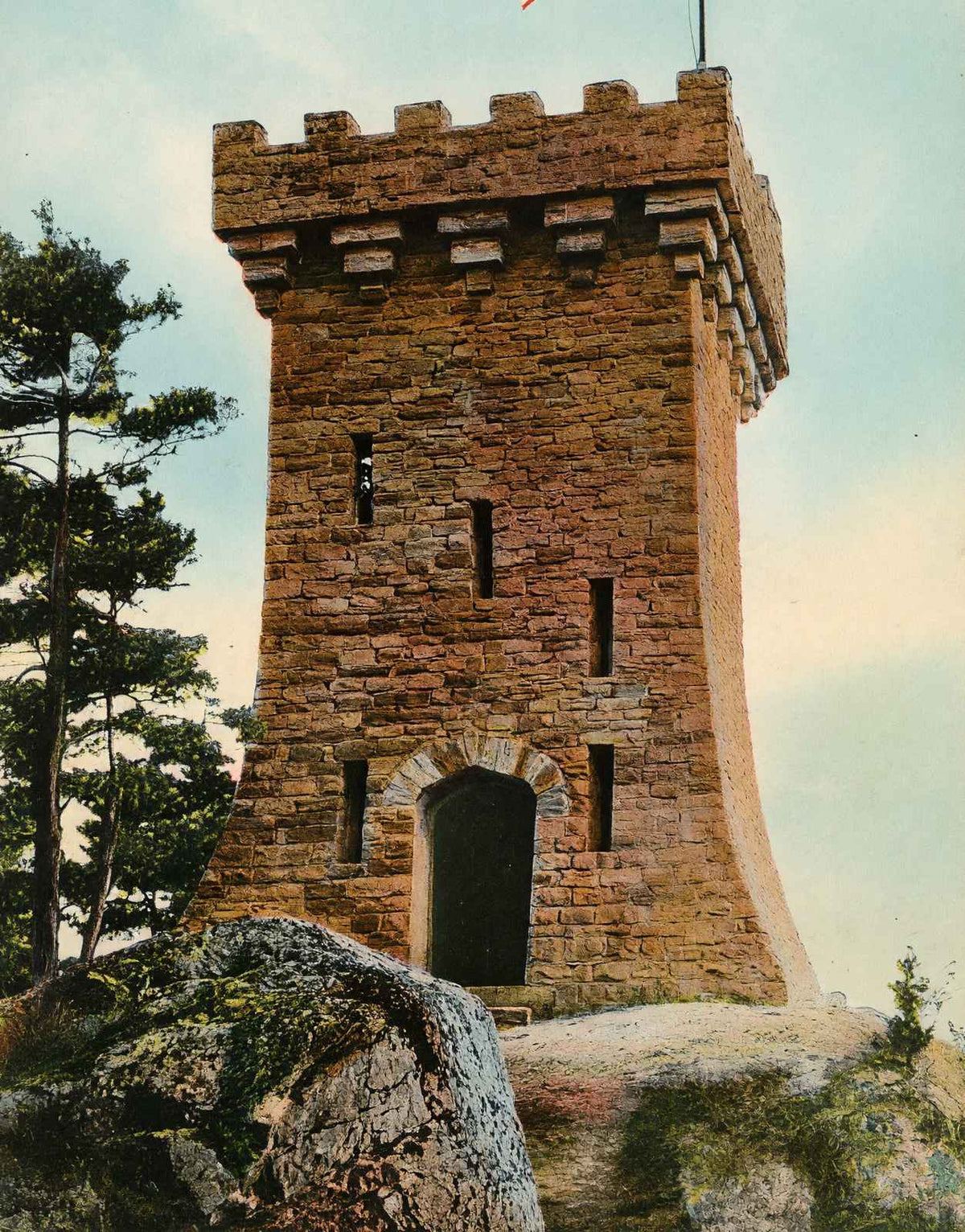 Ethan Allen Tower Ethan Allen Park Burlington VT in 1907 Vintage Print