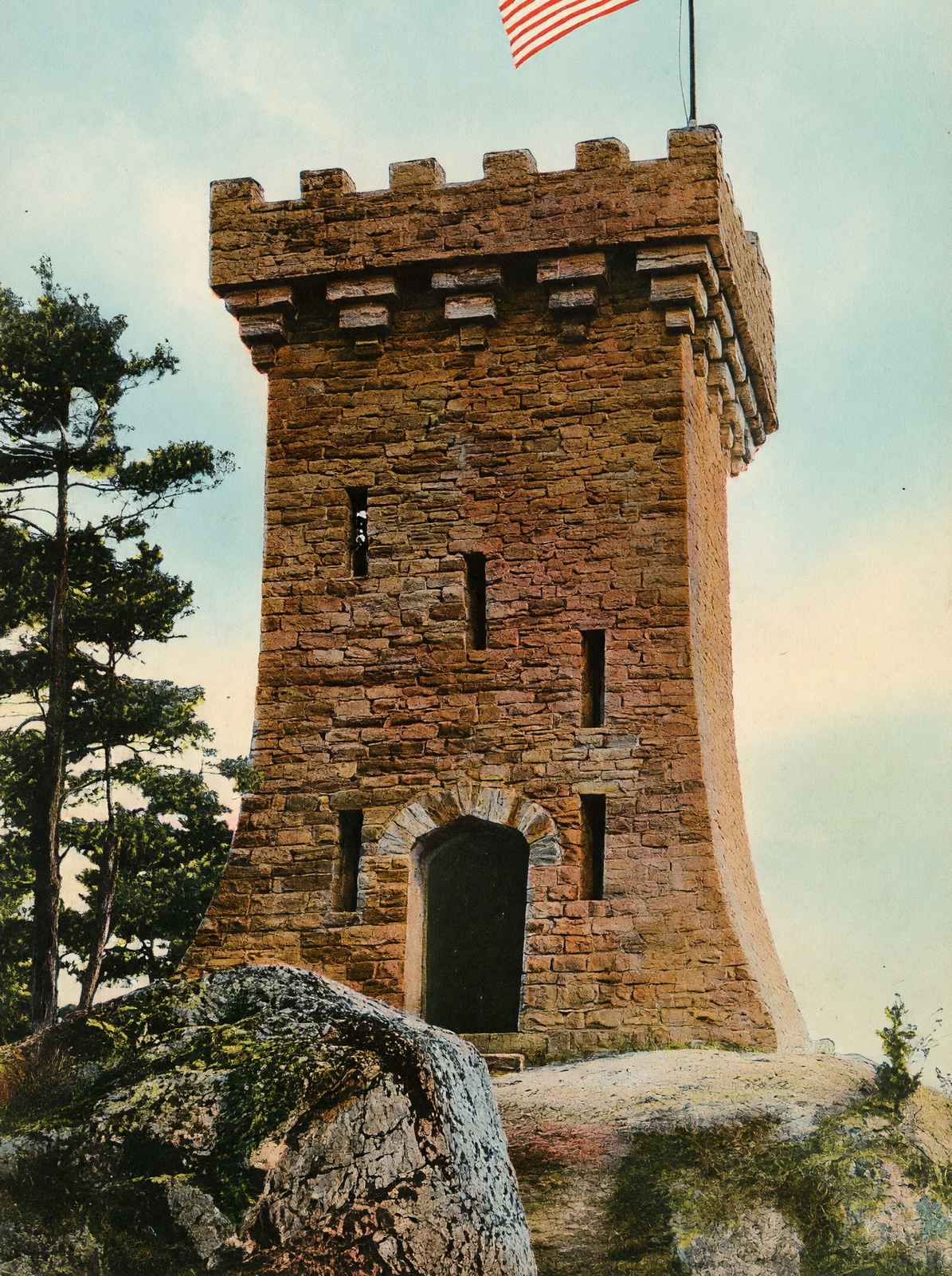 Ethan Allen Tower Ethan Allen Park Burlington VT in 1907 Vintage Print
