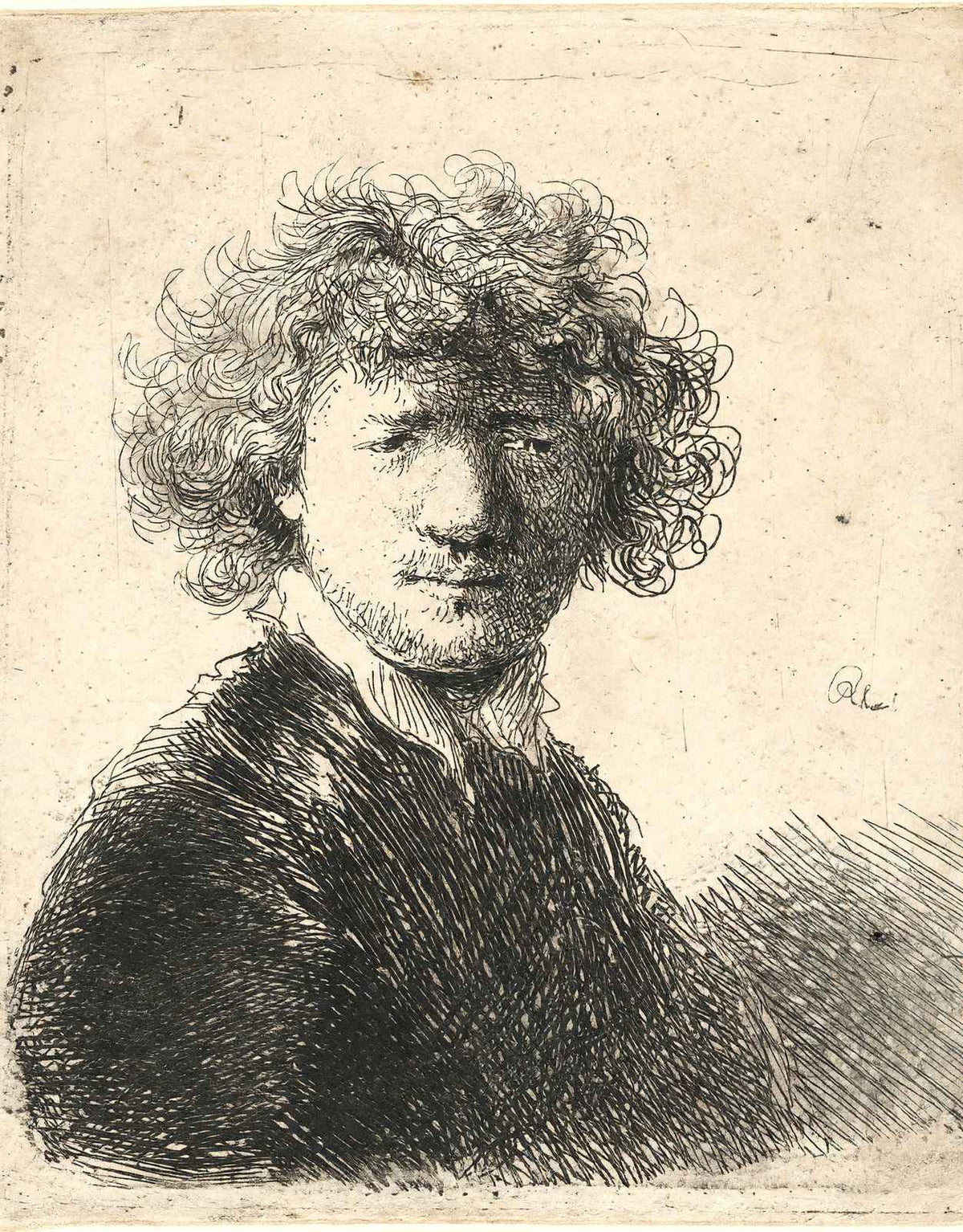 Bust of an Old Man with a Flowing Beard, the Head Bowed 1630 Print (6 Sizes)