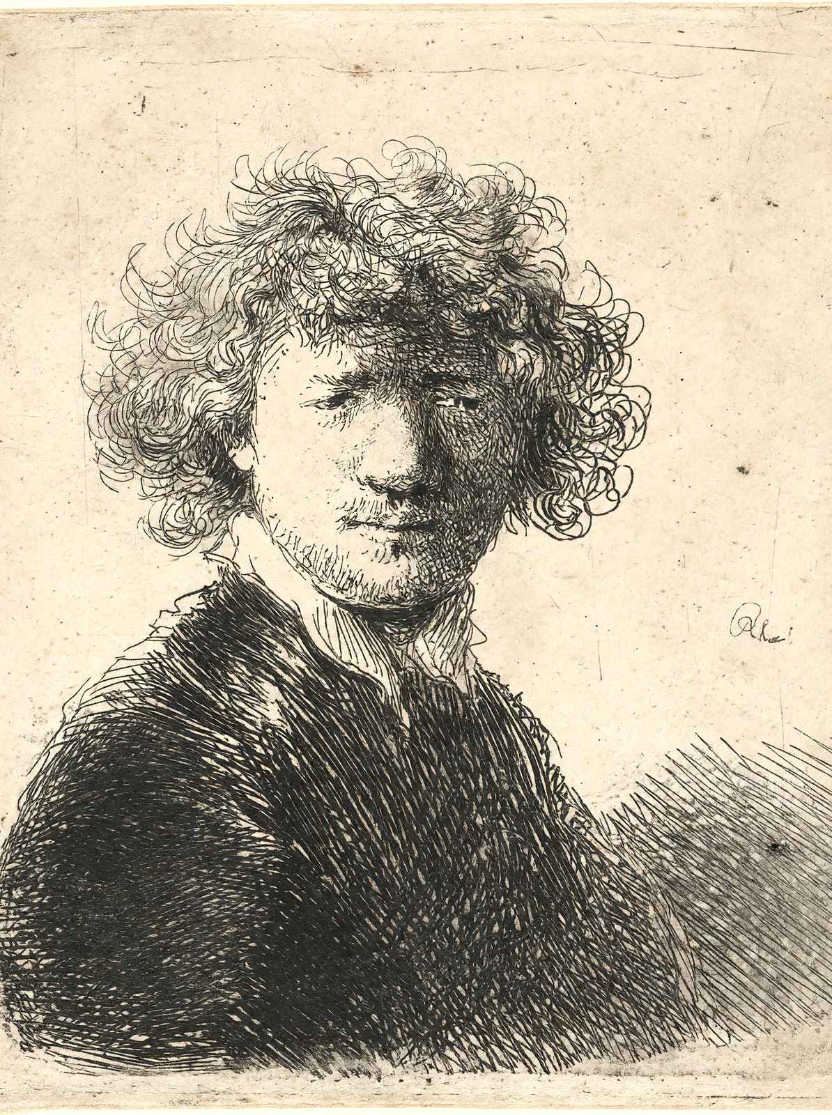 Bust of an Old Man with a Flowing Beard, the Head Bowed 1630 Print (6 Sizes)