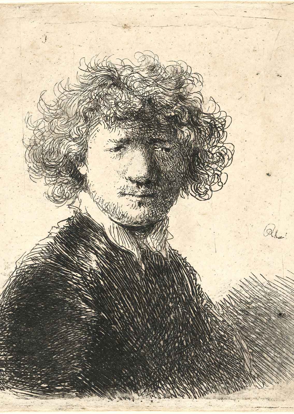 Bust of an Old Man with a Flowing Beard, the Head Bowed 1630 Print (6 Sizes)