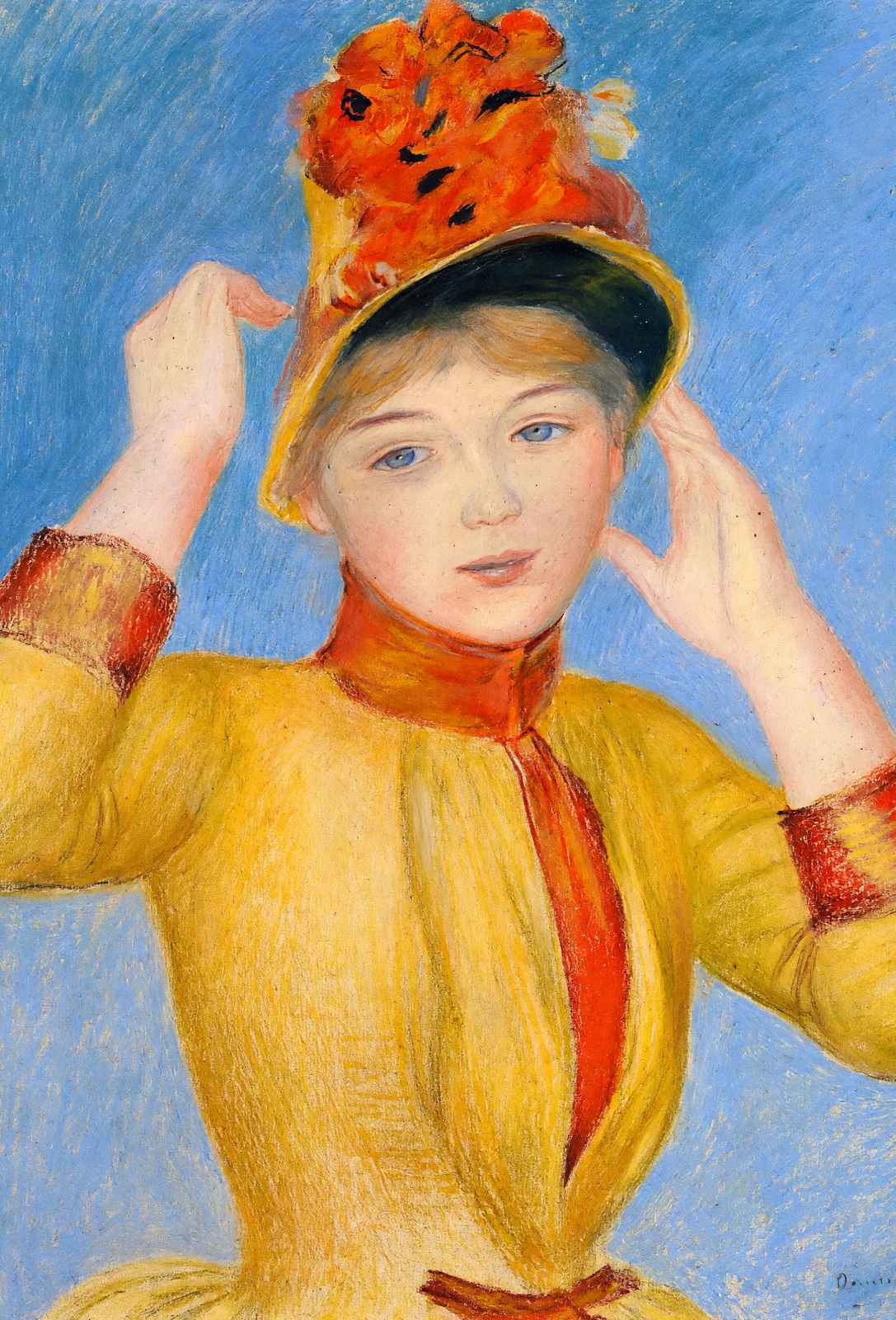 Bust of a Woman (Yellow Dress) 1883 by Pierre-Auguste Renoir Art Print (6 Sizes)
