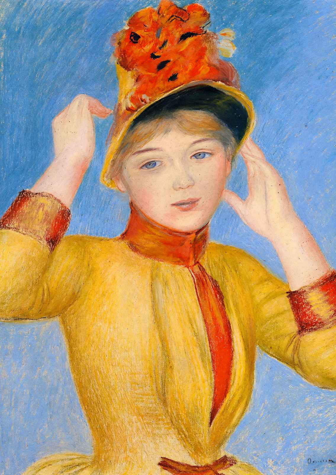 Bust of a Woman (Yellow Dress) 1883 by Pierre-Auguste Renoir Art Print (6 Sizes)