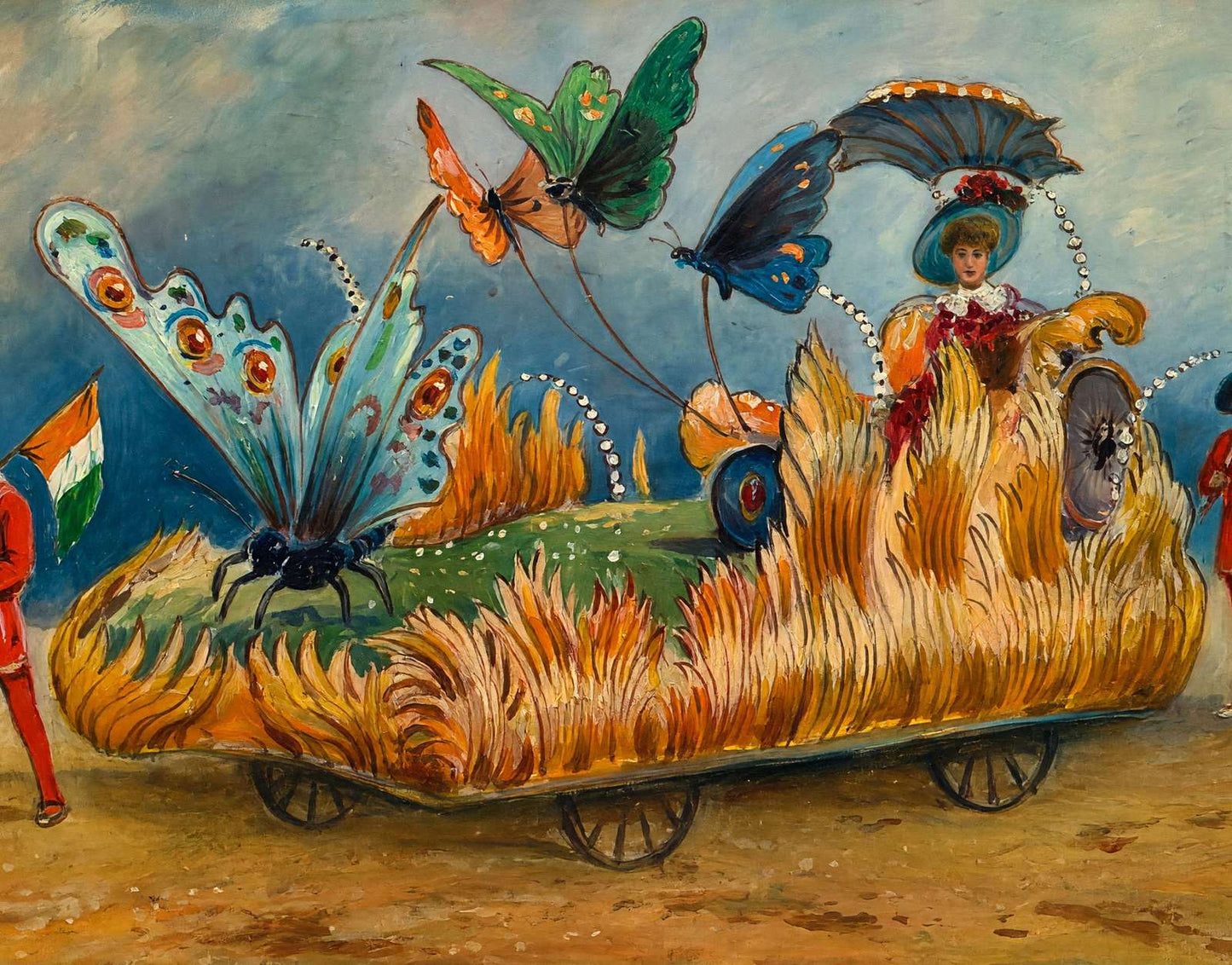 Butterfly Float Houston Carnival 1907 Art Print (7 Sizes) - Reproduction